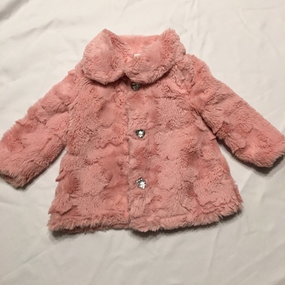 Mini Muffin Pink Faux Fur Coat - Picture 8 of 9